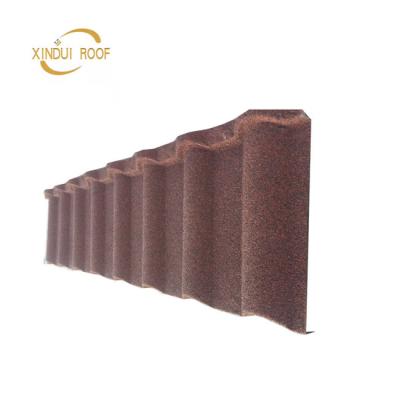 China Industrial Coated Metal Roof Tiles 0.4mm Weight Double Layer Corrugated Galvanized Stone Galvanized Metal Roof Tile Roof for sale