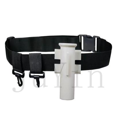 China JuYin New Durable Fishing Tackle Supply Fishing Rock Fishing Rod Plastic Bracket Cylinder Seat Waist Support Upper Belly Belt for sale