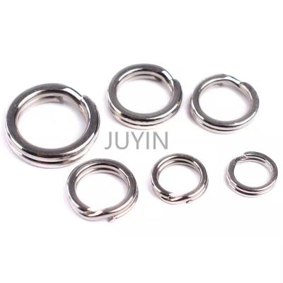 China JUYIN Durable Stain Luya 100 Pcs Outer Double-Layers Silver/Package Stainless Steel Bait Ring Accessories Flattening Ring Bait Ring for sale