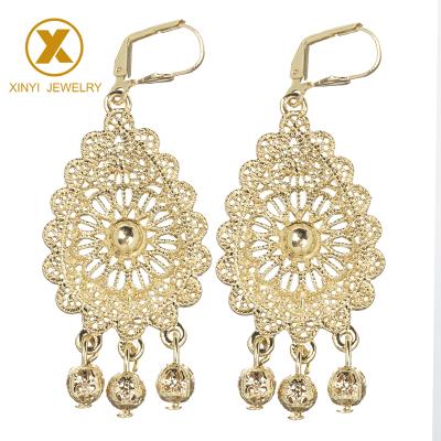 China Fashion Moroccan Jewelry Earring Gold Wedding Vintage Kaftan Zinc Alloy High Quality Earring for sale