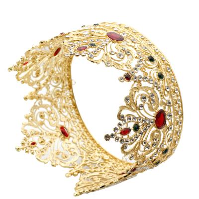 China Fashion and popular accessories for the glir... Gold Color Moroccan Wedding Tiaras Crowns Natural Hair Jewelry Women Algeria Bridal Gift for sale