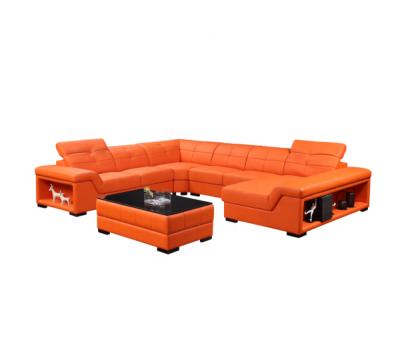 China Adjustable Modern Leather Sofa (Height) Design Living Room Corner Sofa U Shape for sale