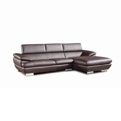 China (Height)Adjustable Living Room Sofa Corner Leather Sofa Set L Shape Sofa Furniture for sale