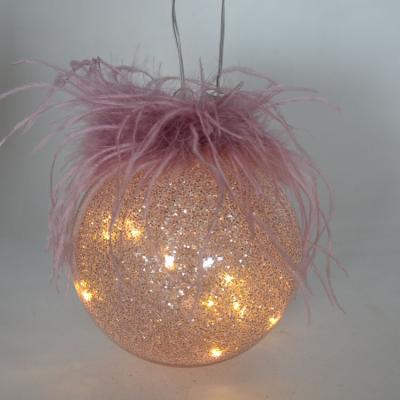 China Personalized Christmas Decoration or Gift New Led Christmas Ornaments Light Glass Ball for sale