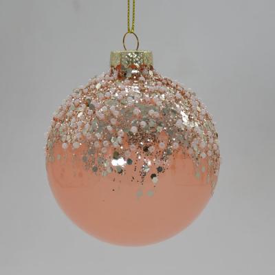 China Promotional Custom Glass DIY Ornament Hanging Ball Christmas Decoration Or Christmas Tree Decoration Gift for sale