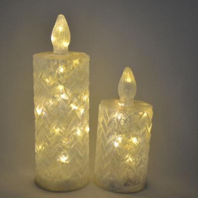 China Christmas decoration or gift factory wholesale white lead glass candle holder for home decoration for sale