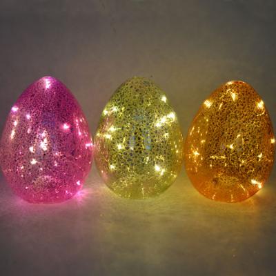 China Europe Glass Eggs With Led Light For Easter Decoration for sale