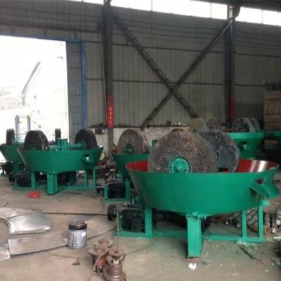 China Gold Grinding Efficient Gold Wet Pan Mill 45khz Mini Stone Mill Grinding Machinery for sale