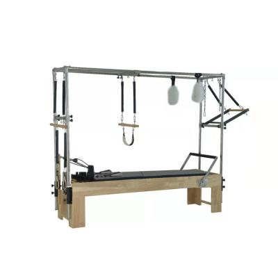 China 200KGS Gym Equipment Pilates Elevated Flat Bed Solid Wood Core Pilates Elevated Bed for sale