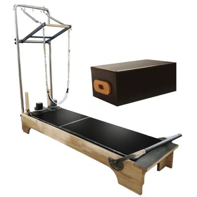 China Fitness 200KGS Pilates Reformer For Yoga Equipment Flat Bed Pilates Wooden Core Bed for sale