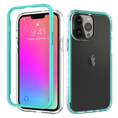 China Anti-drop 2021 new case is suitable for IPhone13 pro max 6.7 TPU case transparent soft PC anti-drop for sale