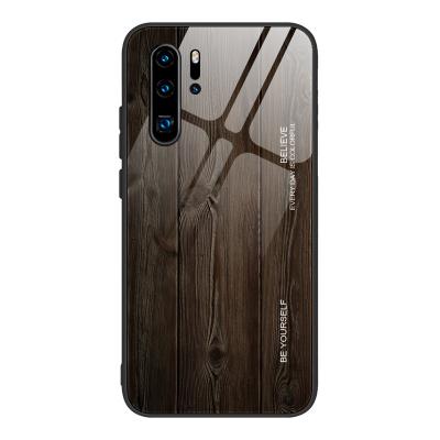 China 2021 Anti-drop For Hw P40 Pro Case With Wood Line Shockproof Phone TPU Glass Protective Cover For Mate30/nova 6SE/7 for sale