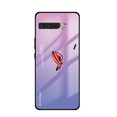 China Anti-drop Applicable To Asus Rog Game 2 3 Inclusive Soft Edge ZB633KL Gradient Mobile Phone Case Glass Anti-drop Mobile Phone Case for sale