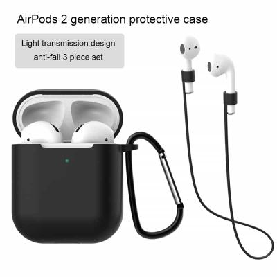 China For Earphone Soft Silicone Cases ForAirPods 1/2 Silicone Cover Earphone Wireless Pods Pouch Protective For 3piece Set for sale