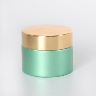 China Cosmetic Jar Cosmetic Colored Glass Cream Cosmetic Jars Cosmetic Glass Jar Black White Blue Lid 5g 10g 20g 30g 50g 100g for sale