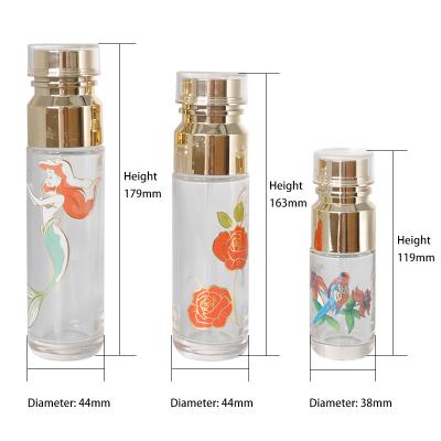 China Customized Clear Glass Perfume Bottles Daily Life Decal Spray Bottle 15ml 20ml 30ml 50ml 100ml For Lady Fragrance for sale