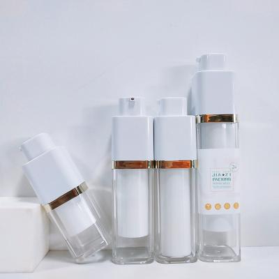 China New Design 15ml 30ml 50ml Cosmetic Bottle Airless Airless Dispenser Pump Screen Printing Acrylic Pump Sprayer for sale