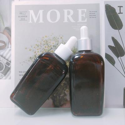 China 20ml 30ml Oil Dropper Glass Bottle Luxury Cosmetic Packaging 10ml Square Essential Oil Serum for sale