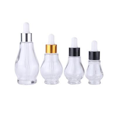 China Different Type Cosmetic Rubber Cap Clear Glass Bottle With Dropper For Cuticle Oil Paraffin Oil Essential Oil for sale