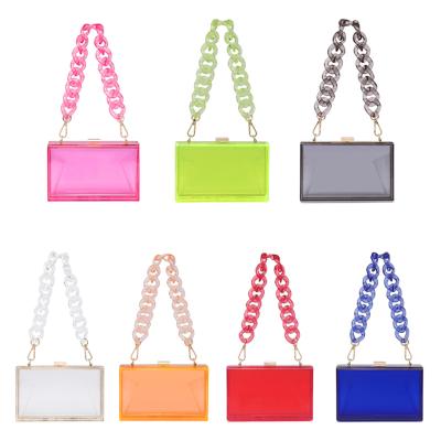 China High Quality Wholesale Clear Boxed Cross Boxed 2021 Summer Ladies Purse - Body Handbag Fashionable Women Evening Clear Acrylic Clutch Bag for sale