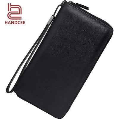 China HC-QB030 RFID Large Capacity High End Women Long Purse Real Leather Custom Wallet for sale