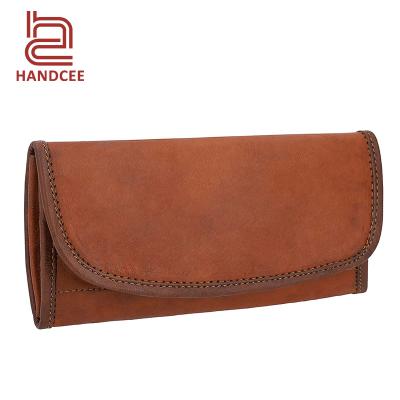 China HC-QB026 Custom RFID High End Flocking Long Women Purse Brand Wallets For Women for sale