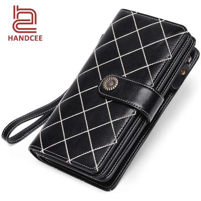 China HC-QB027 RFID Custom High End Women Long Purse Wallets For Fashionable Women for sale