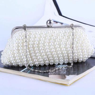 China Wholesale Evening Clutch Bag Fashion Designer Lady Handbag Pearl Clutch Bag Beaded Evening Clutches for sale