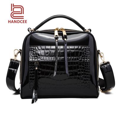 China Lady Customization Women Luxury Tote Female Pu Leather Shoulder Black Designer Casual Handbag for sale