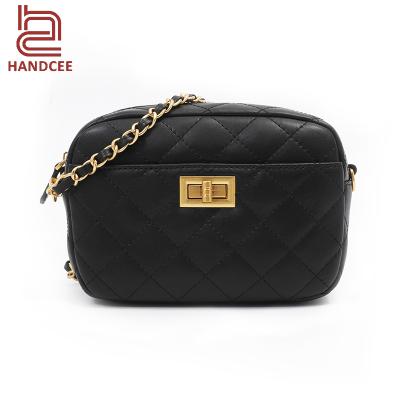 China High quality best-selling women designer mini real luxury custom chains sling leather shoulder bag for sale