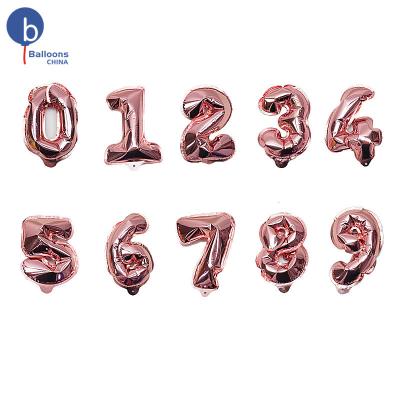 China 5 Inch Helium Party Decoration Numbers 0-9 Birthday Party Decorations Foil Mylar Number Balloon for sale