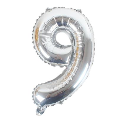 China Party Decoration Custom 16 Inch Number Birthday Party Decoration Foil Balloon for sale