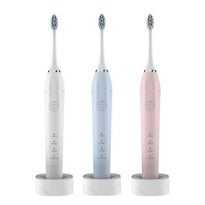 China OEM Design 4 Modes Ultra Good Usb Rechargeable Sonic Electric Toothbrush Cleaner Toothbrush With 2 Brush Head for sale