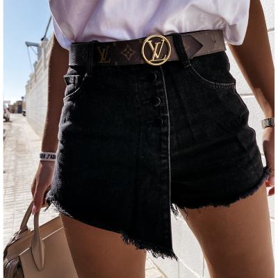 China Custom Made Breathable Denim Shorts Sexy Hot Pants Mini Girl Slim Jeans Skinny Shorts Black High Waist Women Jeans for sale