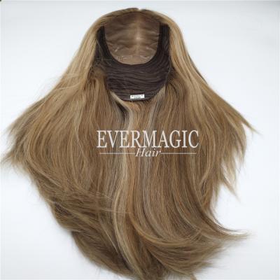 China Factory Outlet 100% Human Hair Highline Straight Jewish Kosher European Virgin Hair Wigs Silk Top Kosher Wigs For White Women for sale