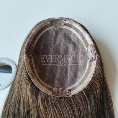 China Customer's Idea Virgin Hair PU Mono Topper Piece Hair Can Be Made Into Amazing Mongolian Hair Wig for sale