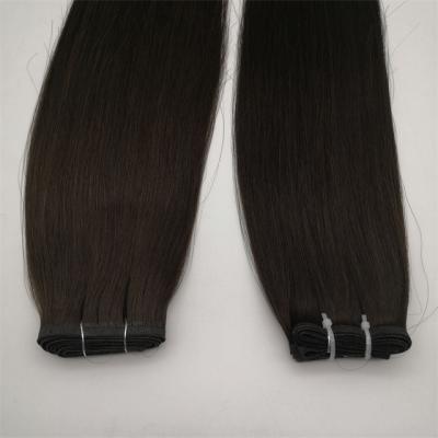 China Double Cuticle Pulled Human Hair Wholesale Straight Flat Weft Virgin Hair Aligned European Virgin Hair Ready To Ship Same Day for sale