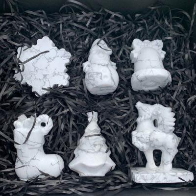 China Europe natural howlite carving christmas howlite healing crystal set for sale for sale