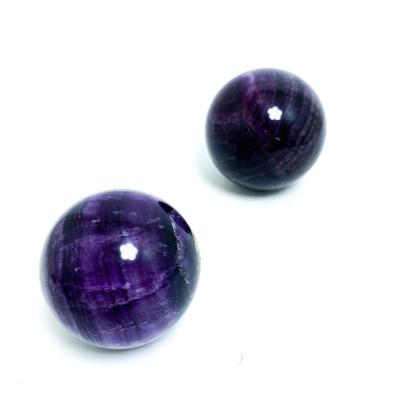 China Wholesale China Fluorite Natural Purple Sphere Crafts Folk Fluorite Quartz Sphere Healing Decorative Gifts for sale