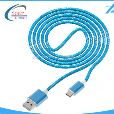 China Nylon Charger Type C USB Cable For Samsung S7 Android USB Cable for sale