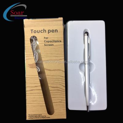 China Promotional Laser Stylus Touch Screen Pen+led Light+ball Pen+Metal Stylus High Quality Red Touch Pen For Capacitance Screen for sale