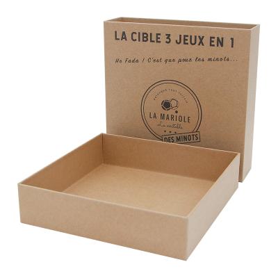 China Custom Recyclable Recycle Low Price Brown Kraft Paper Drawer Box Printing Kraft Paper Slide Drawer Box for sale