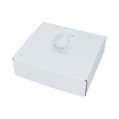 China Factory Recyclable Custom Corrugated Mailing Gift Packing Box White Paper Shipping Box For Neck Massager for sale