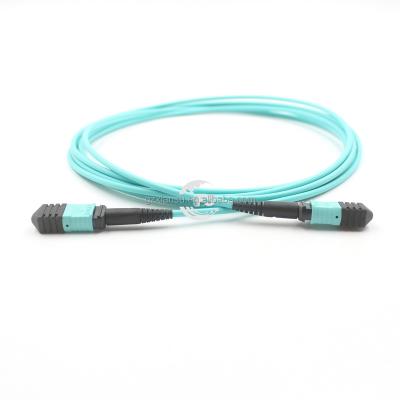 China 24 Cores MPO OM3 50/125um Standard Aqua LSZH Female Type B Loss 3.0mm Trunk Cable om3 #20004 for sale