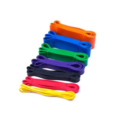 China Durable Custom Natural Yoga Fitness Latex Elastic Band Strength Training Resistance Band Auxiliary Band for sale