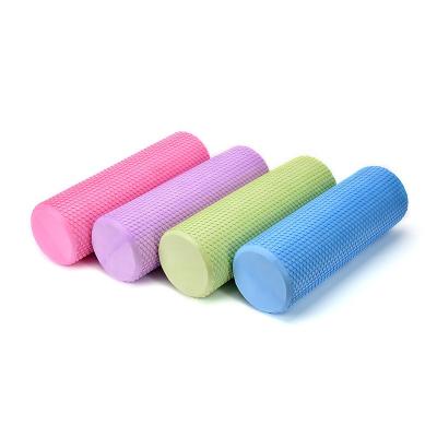 China Environmentally Durable Custom High Density Massage EVA Foam Roller Solid Yoga Pillar With Particles for sale