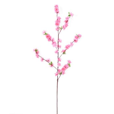 China Minimalist plastic stem flower package simulation peach and plum blossom branch flower wedding room layout for sale