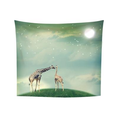 China Home& Party& Office& Hotel& shop& Restaurant Dropshipping Kids Giraffe Tapestry Ornaments Home Decorative Hanging Wall Hanging With 3d Printing Art Polyester Fabric for sale