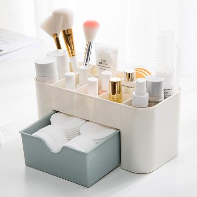 China Dropshipping Modern Multifunctional Plastic Cosmetic Storage Box Mini Drawer Desk Stationery Organizer for sale