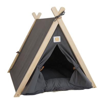 China Fashion Wholesale Cotton Cat Warm Bed House Luxury Puppy Dogs Supplier Dog Tent Teepee House Washable Pet Bed for sale